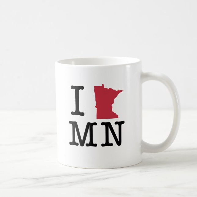 Jag älskar Minnesota Kaffemugg (Höger)
