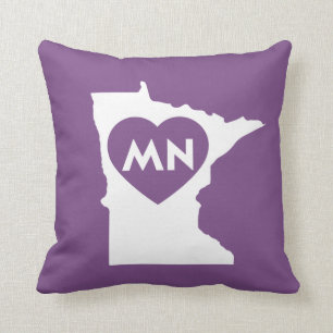Jag älskar Minnesota statlig dekorativ kudde 16"