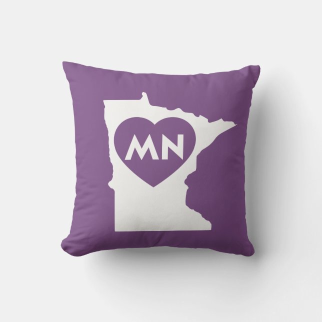 Jag älskar Minnesota statlig dekorativ kudde 16" x (Framsida)