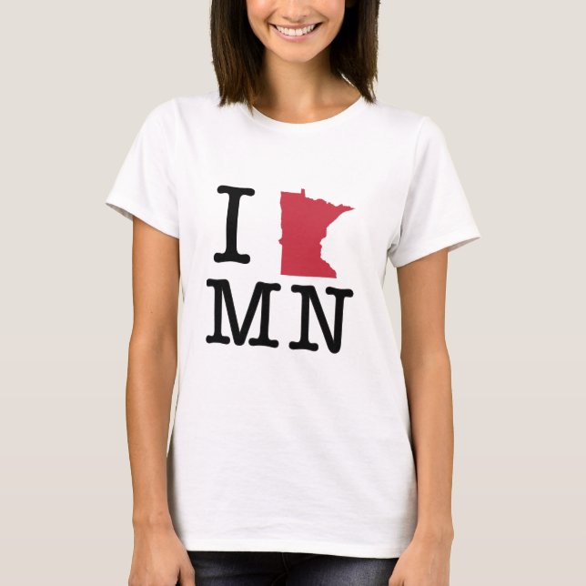 Jag älskar Minnesota T-shirt (Framsida)