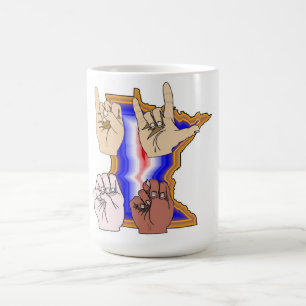 JAG ÄLSKAR MINNESOTA UNDERTECKNAR SPRÅKDRYCKMUGG KAFFEMUGG