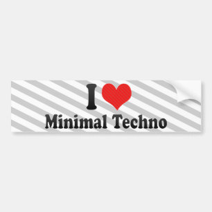 Jag älskar minsta Techno Bildekal