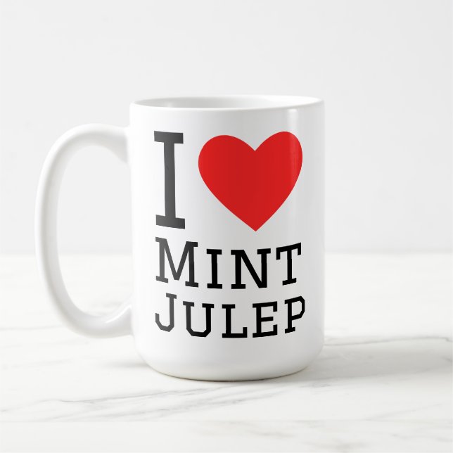 Jag älskar mint julep kaffemugg (Vänster)