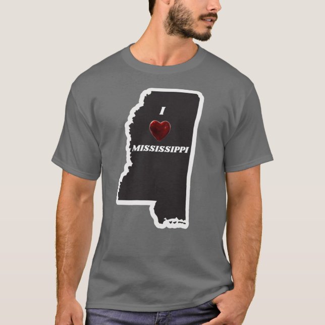 Jag älskar Mississippi T Shirt (Framsida)