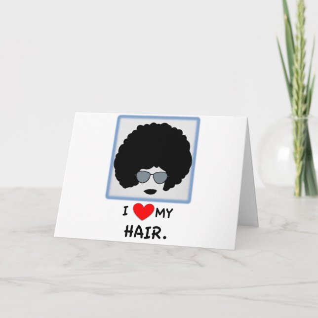 Jag älskar mitt afro- hår - kort (Framsida)