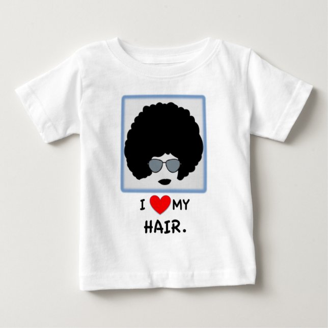 Jag älskar mitt afro- hår - tee shirt (Framsida)