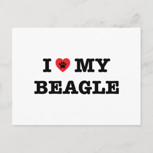 Jag älskar mitt beagle-vykort vykort