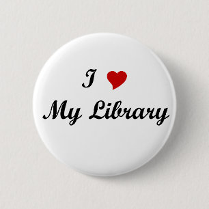 Jag älskar mitt bibliotek knapp
