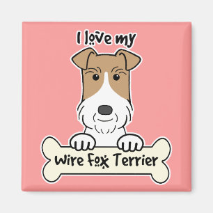 Jag älskar mitt binder foxterrier magnet