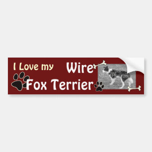 Jag älskar mitt binder foxterrierbildekalet bildekal
