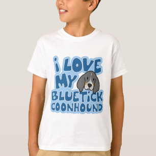 Jag älskar mitt Bluetick Coonhoundbarns T-tröja T Shirt