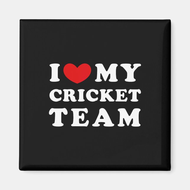Jag älskar mitt cricketlag  magnet (Framsidan)