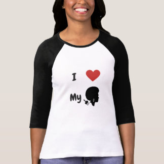 Jag älskar mitt för 3/4 sleeveT-tröja Tee
