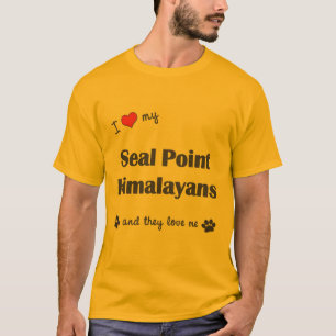 Jag älskar mitt förseglar pekar Himalayans T-shirt