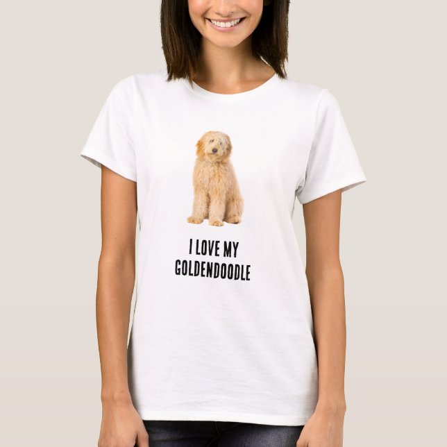 Jag älskar mitt Goldendoodle-foto T Shirt (Framsida)
