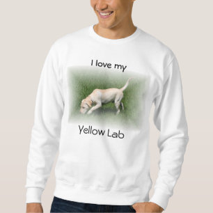 Jag älskar mitt gul lab sweatshirt