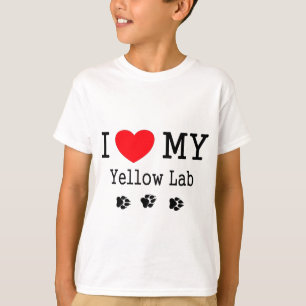 Jag älskar mitt gul lab t shirt
