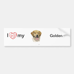 Jag älskar mitt guld- bildekal