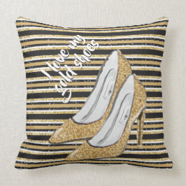 Jag älskar mitt guld skor kudde