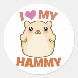 Jag älskar mitt Hammy Runt Klistermärke