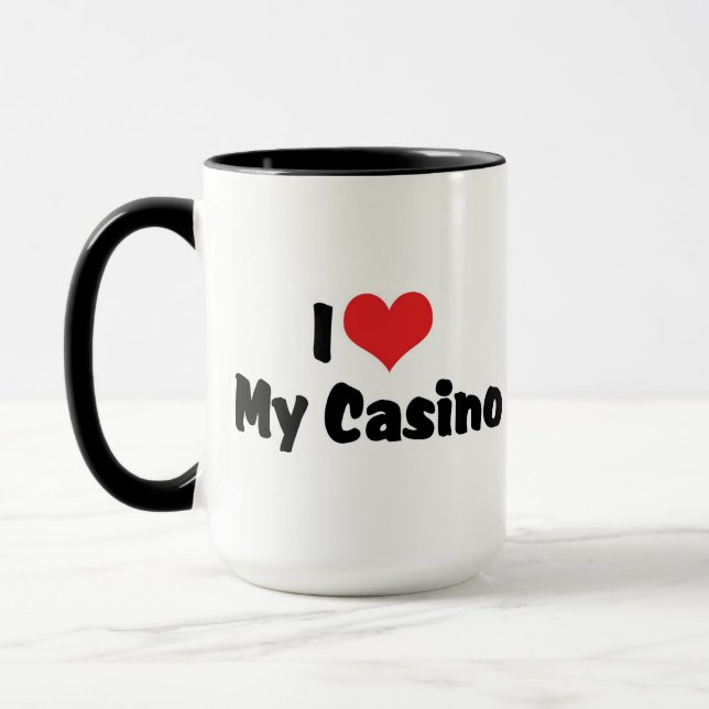 Jag älskar mitt hjärta kasino - Las Vegas spelande Mugg (Vänster)