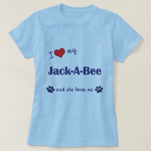 Jag älskar mitt Jack-EN-Bi (den kvinnliga hunden) Tröja