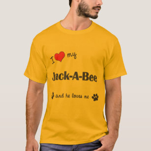 Jag älskar mitt Jack-EN-Bi (den Male hunden) T-shirt