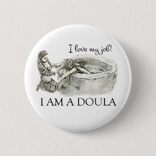 Jag älskar mitt jobb! Doula emblem Knapp