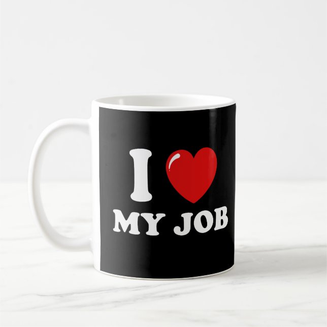 Jag älskar mitt jobb kaffemugg (Vänster)