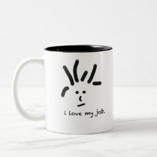 Jag älskar mitt jobb Två-Tonad mugg