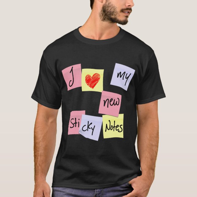 JAG ÄLSKAR MITT KLIBBIGT NOTERAR TEE SHIRT (Framsida)