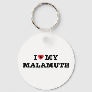Jag älskar mitt malamute nyckelring