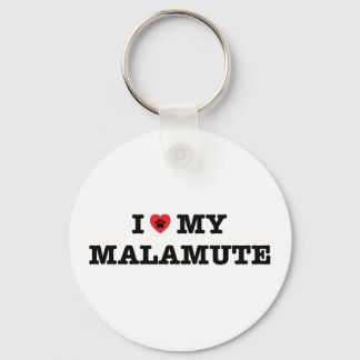 Jag älskar mitt malamute nyckelring