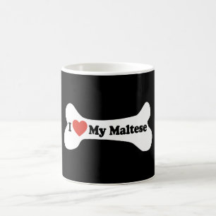 Jag älskar mitt maltesiskt - hundben kaffemugg