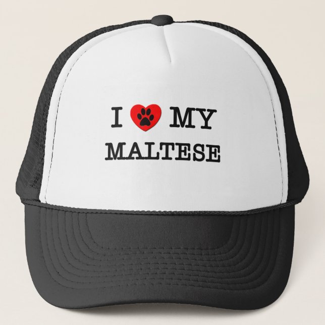 JAG ÄLSKAR MITT MALTESISKT TRUCKERKEPS (Framsida)