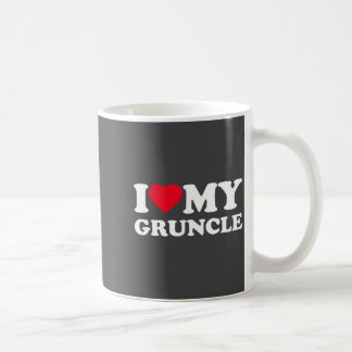 Jag älskar mitt Ncle-hjärta farfar familj långärma Kaffemugg