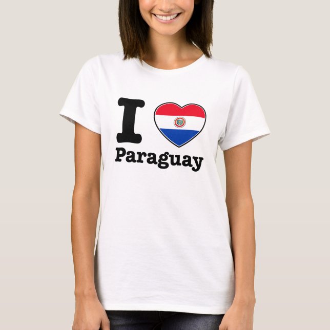 Jag älskar mitt paraguayanskt tee shirt (Framsida)