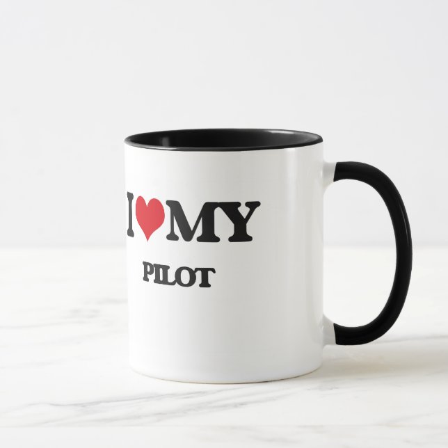 Jag älskar mitt pilot- mugg (Höger)