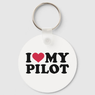 Jag älskar mitt pilot- nyckelring