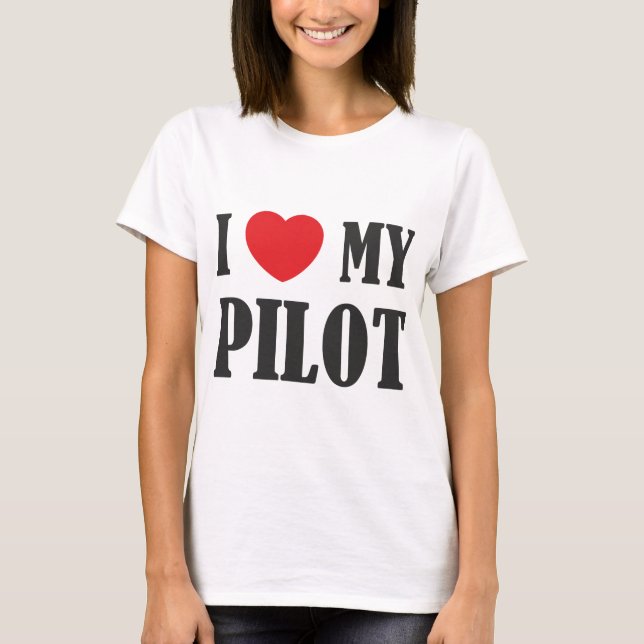 Jag älskar mitt pilot- t shirt (Framsida)