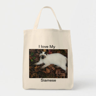 Jag älskar mitt Siamese, (c) organisk toto kgberr Tygkasse