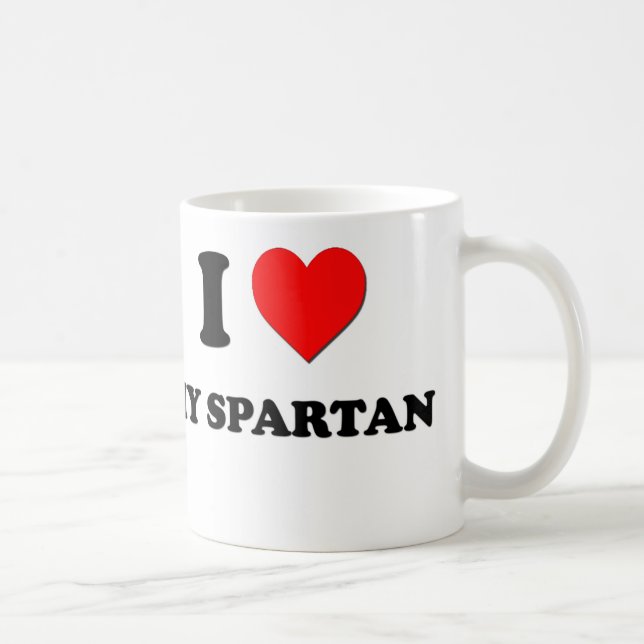 Jag älskar mitt spartanskt kaffemugg (Höger)