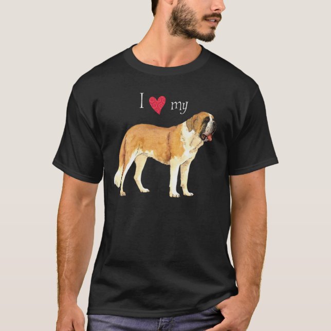 Jag älskar mitt St Bernard Tröja (Framsida)
