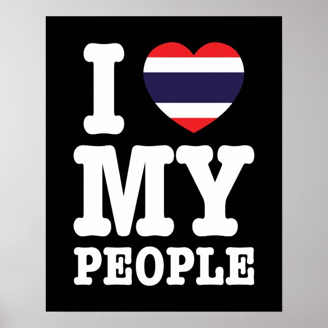 Jag älskar mitt thailändska folk poster (Framsidan)