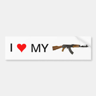 Jag älskar mitt vapen. (AK-47) Bildekal