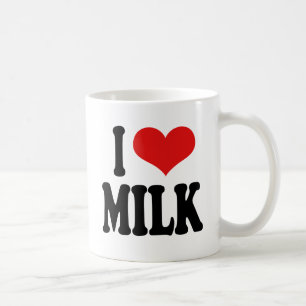 Jag älskar mjölk kaffemugg