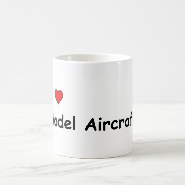 Jag älskar modellflygplan kaffemugg (Center)