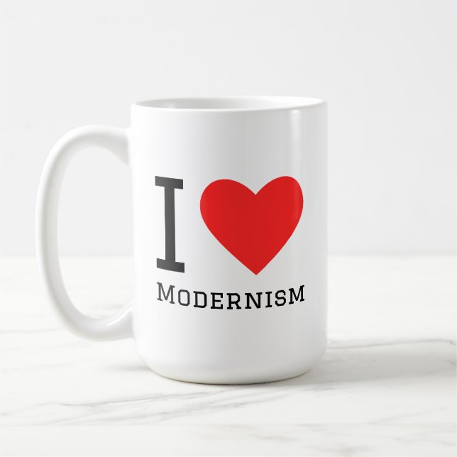 Jag älskar modernism kaffemugg (Vänster)