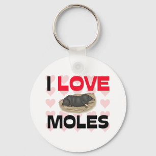 Jag älskar Moles Nyckelring