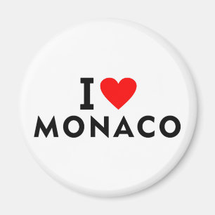 Jag älskar Monaco land, något liknande somhjärta Magnet